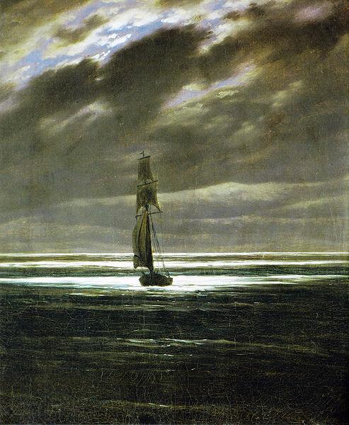 Caspar David Friedrich Seestuck bei Mondschein oil painting picture